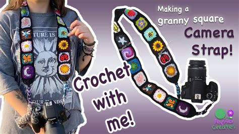 Granny Square Camera Strap