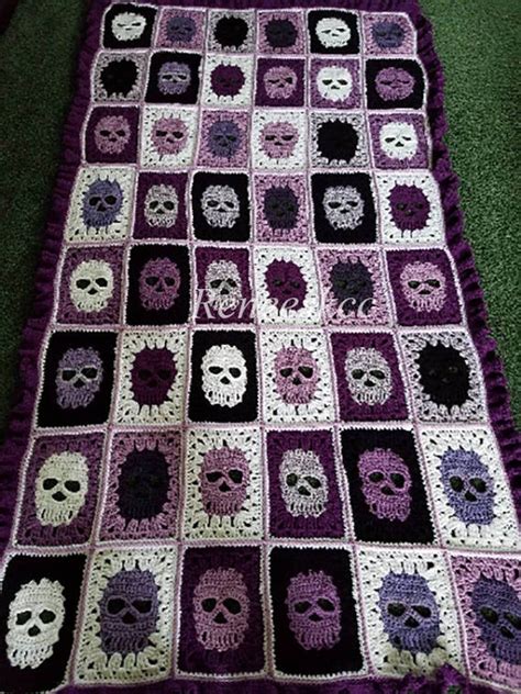 Granny Square Skull Blanket Pattern Free