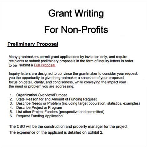 grant writing for nonprofits pdf