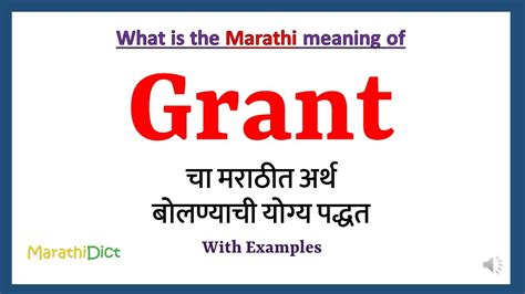 granted meaning in marathi