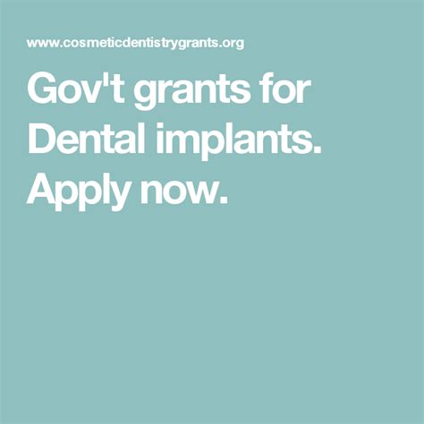grants for dental procedures