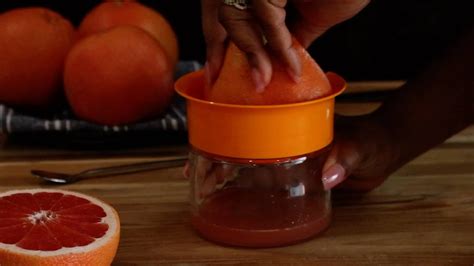 Grapefruit In A Juicer