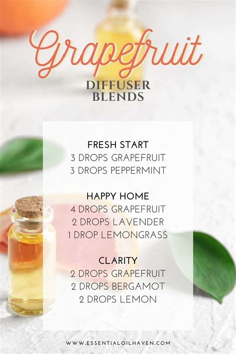 Grapefruit Oil Diffuser Blends