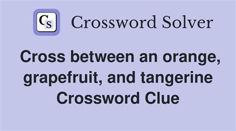 grapefruit tangerine cross crossword clue
