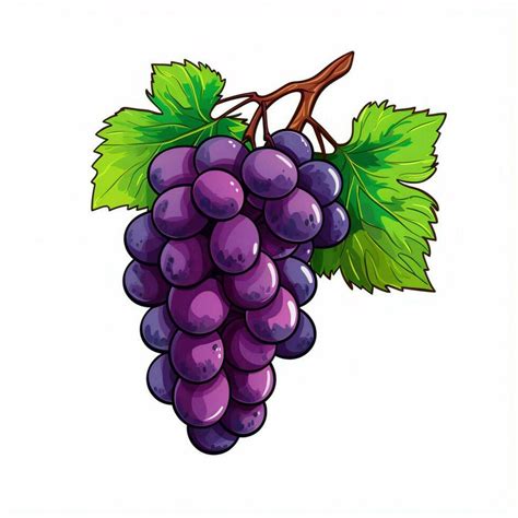 Grapes Cartoon Vector