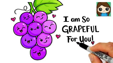 Grapes Drawing Cute