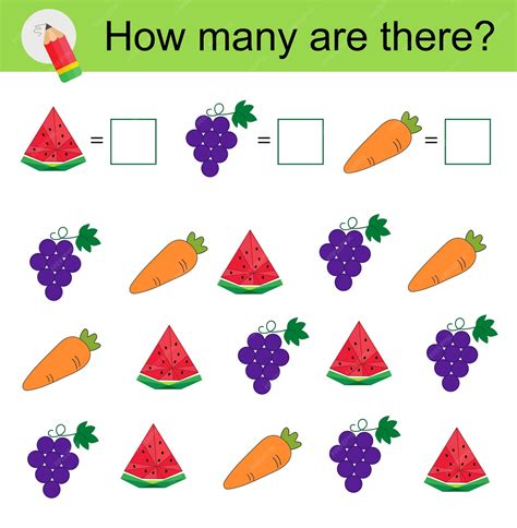 Grapes Watermelon Worksheet Math