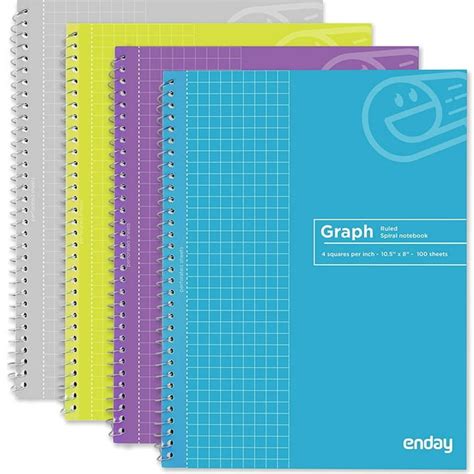 Graph Paper Spiral Bound Notebook 100 Shets