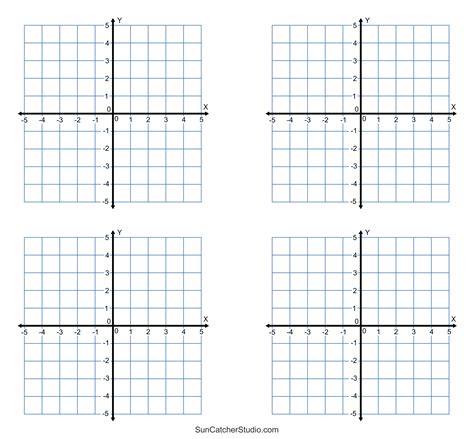 Graph Paper With Multiple Graphs With Numbers And Lines
