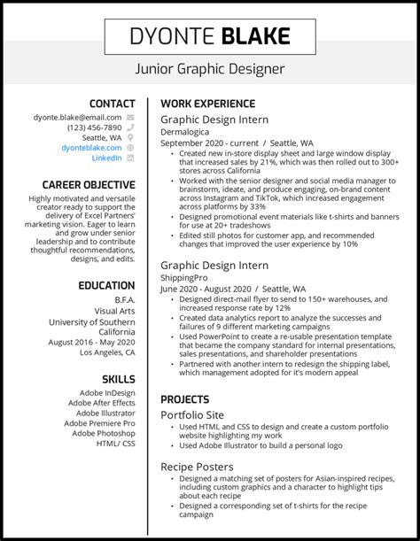 cleareyesdesign Entry Level Graphic Design Resume Objective