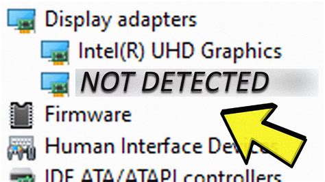 Graphic Card Cannot Detect Monitor