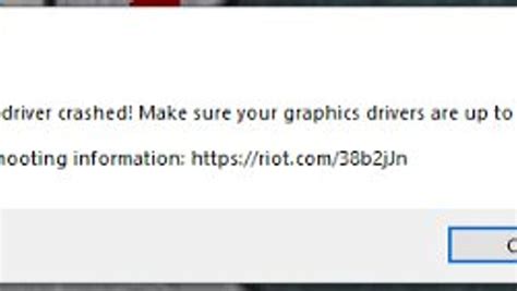 Graphics Card Crashed Error