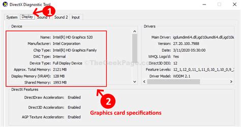 Graphics Card Laptop Specifications