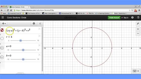 Graphing Circle Calculator Desmos