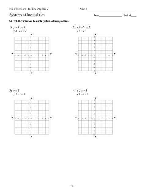 graphing systems of equations worksheet kuta