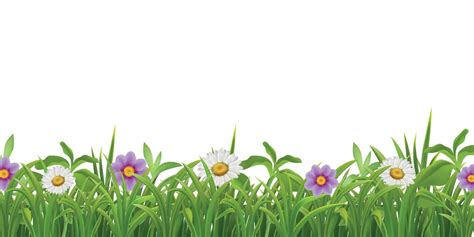 Grass Flower Vector Art