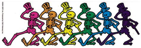 Grateful Dead Dancing Skeleton Sticker
