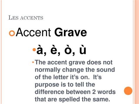 Grave Accent Rules