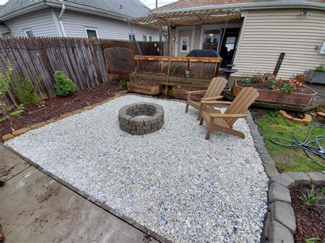 Built a gravel fire pit lounge area this weekend gardening