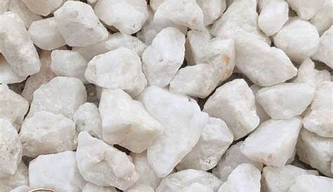 Graviers pierre naturelle blanc Quartz blanc 6/14mm, 25 kg