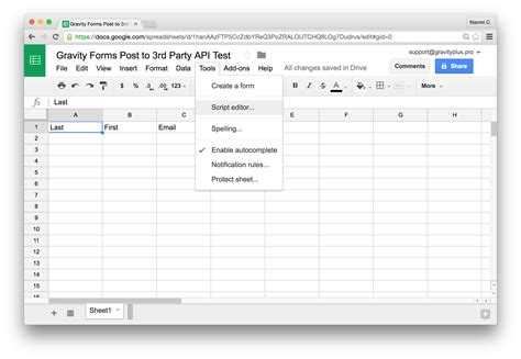 Gravity Forms To Google Sheets by gravityplus