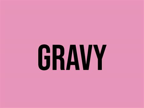 Gravy Word Origin