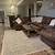gray and brown living room rug