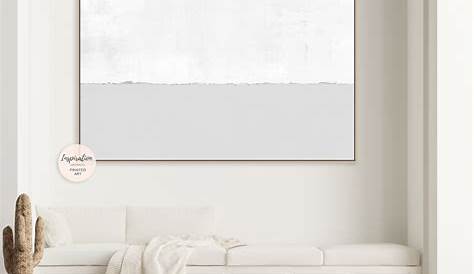 Minimal Grey And White Canvas Wall Art Abstract Art Large | Etsy