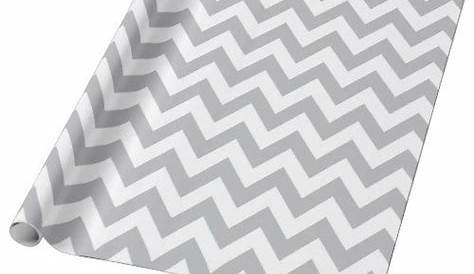 Grey and White Chevron Stripe Wrapping Paper | Zazzle