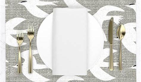 8 Beautiful Gray and White Placemats 🍽 | White placemats, Placemats