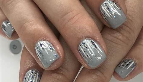 Gray And White Winter Nails