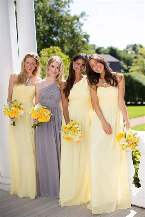 15 Yellow Bridesmaid Dresses For Bright Celebration Wedding Dresses
