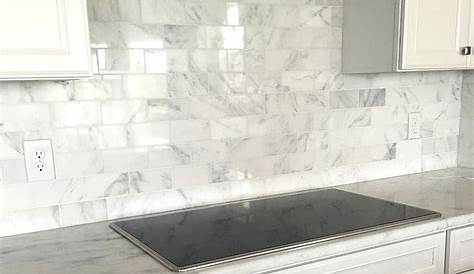 Carrara Bianco 3×6″ Kitchen Backsplash Trendy kitchen backsplash
