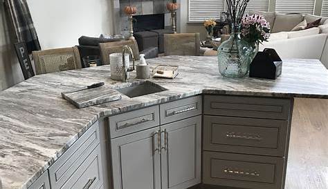 Gray Kitchen Cabinets With Brown Granite Countertops Grey Wood Design And