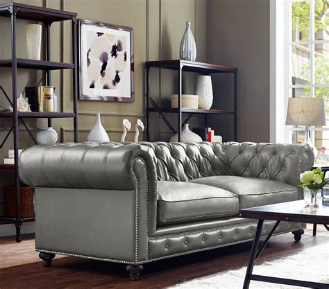 Favorite Gray Leather Couches 2023