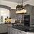 gray stained wood kitchen cabinets