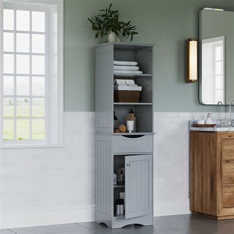 Gray And Bathroom Storage