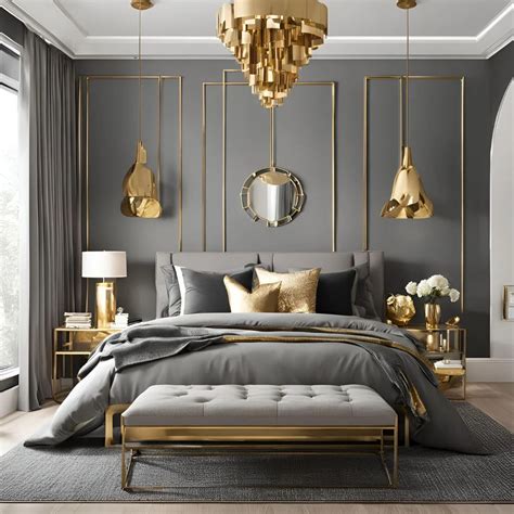 Gray And Gold Bedroom Set