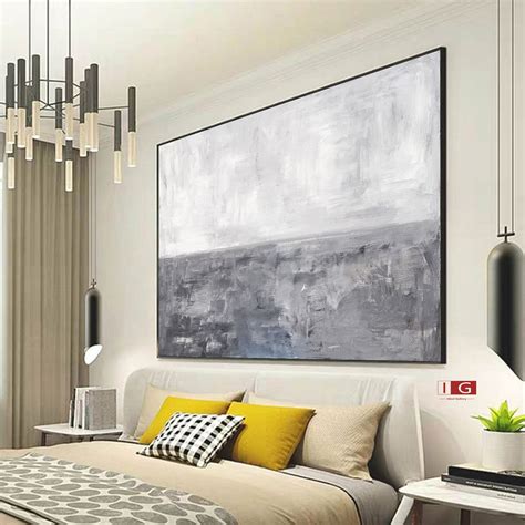 gray and white canvas wall art