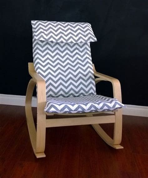 gray and white chevron rocking chair