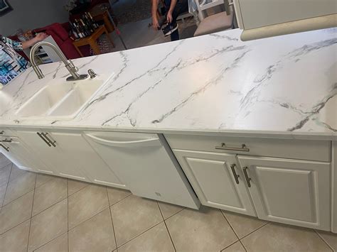 Gray And White Epoxy Countertops