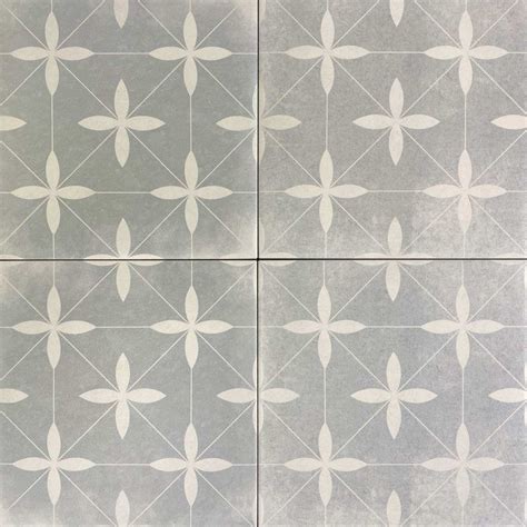 Gray And White Patterned Tile