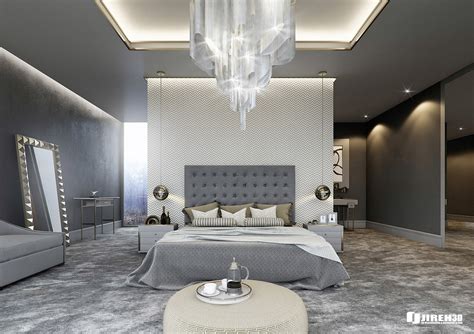 gray bedroom luxurious