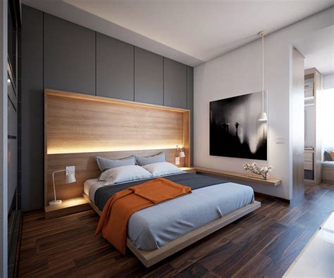 gray bedroom with a view