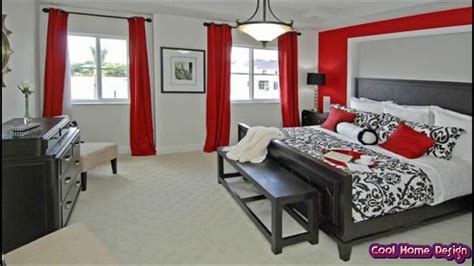 Gray Black And Red Bedroom Color Scheme