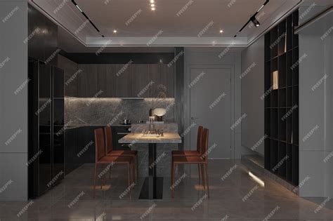 Gray Black Kitchen Table