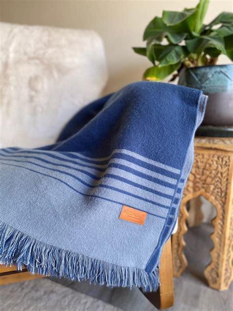 Gray Blue Throw Blanket