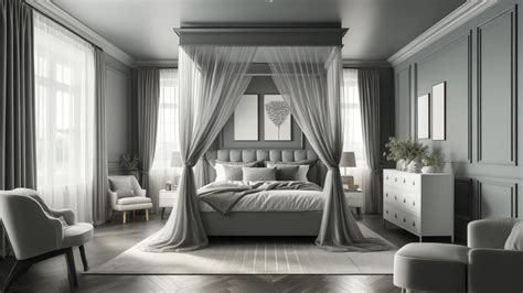 Gray Canopy Bedroom