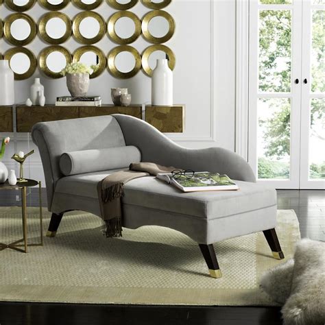 Gray Chaise Lounge In Bedroom