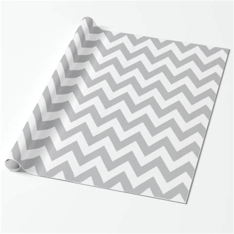 gray chevron wrapping paper roll
